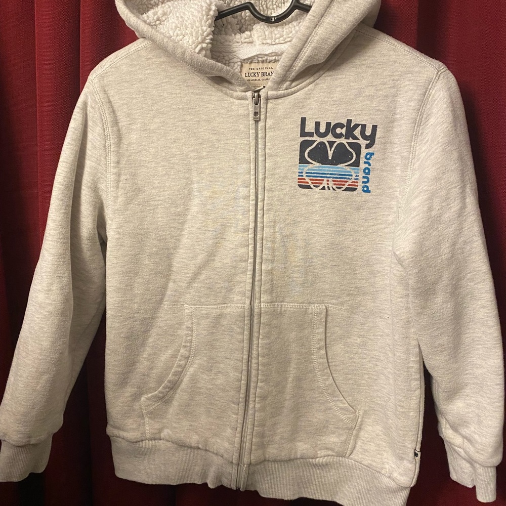 Lucky Brand-Sherpa,Youth Full Zip Hood Sweatshirt